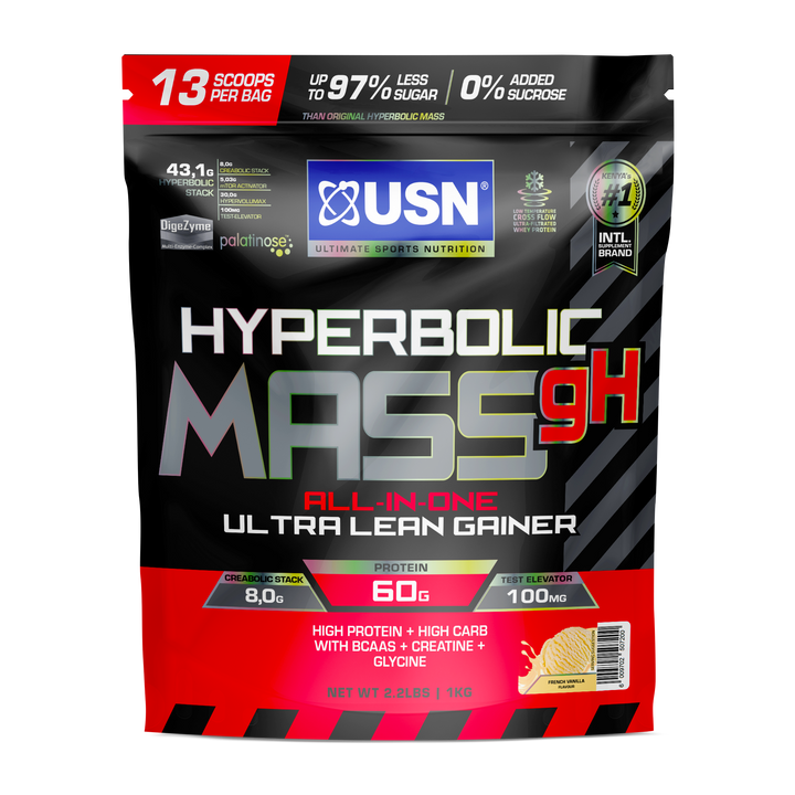 USN Hyperbolic Mass 9H - Extreme Mass Gainer (Strawberry, 2kg)